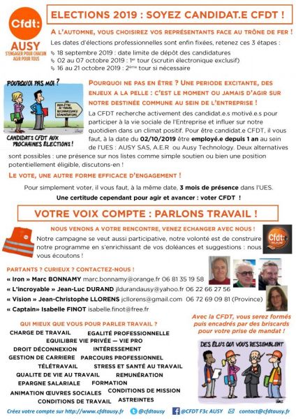 Tract-CFDT-AUSY-Aot-2019---Candidats-CSE---ExterieurPage1